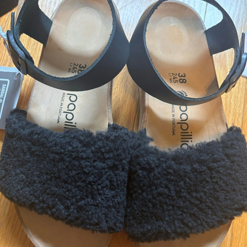 Papillio by Birkenstock Glenda Teddy Sandals Teddy Black