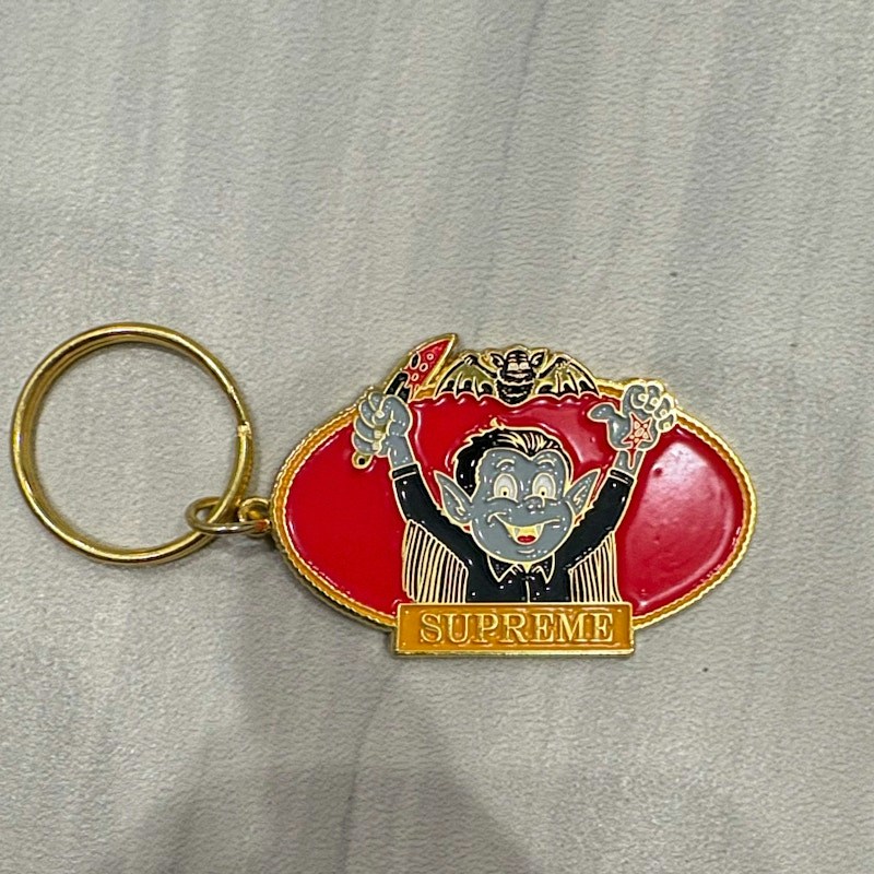 Supreme Vampire Boy Keychain Red Gold