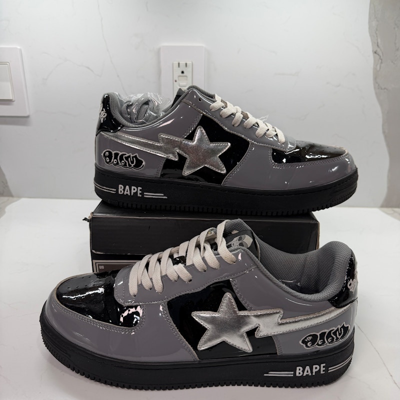 A Bathing Ape Bape Sta Low Grey Black