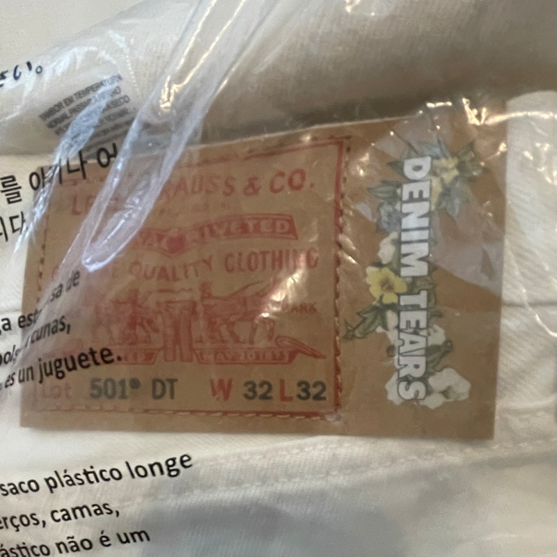 Levi's x Denim Tears 501 Jean White