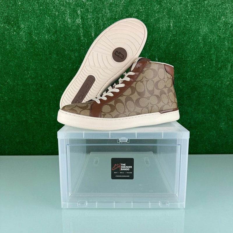 Coach Clip High Top Sneaker Brown Tan (Women's)