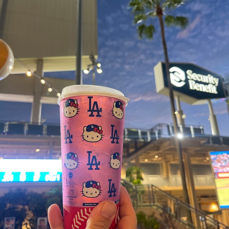 Hello Kitty Los Angeles Dodgers Pink Drink Cup