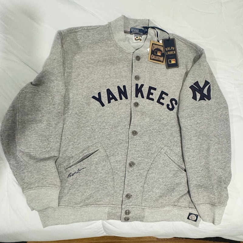 Polo Ralph Lauren Cooperstown Collection New York Yankees Cardigan Gray