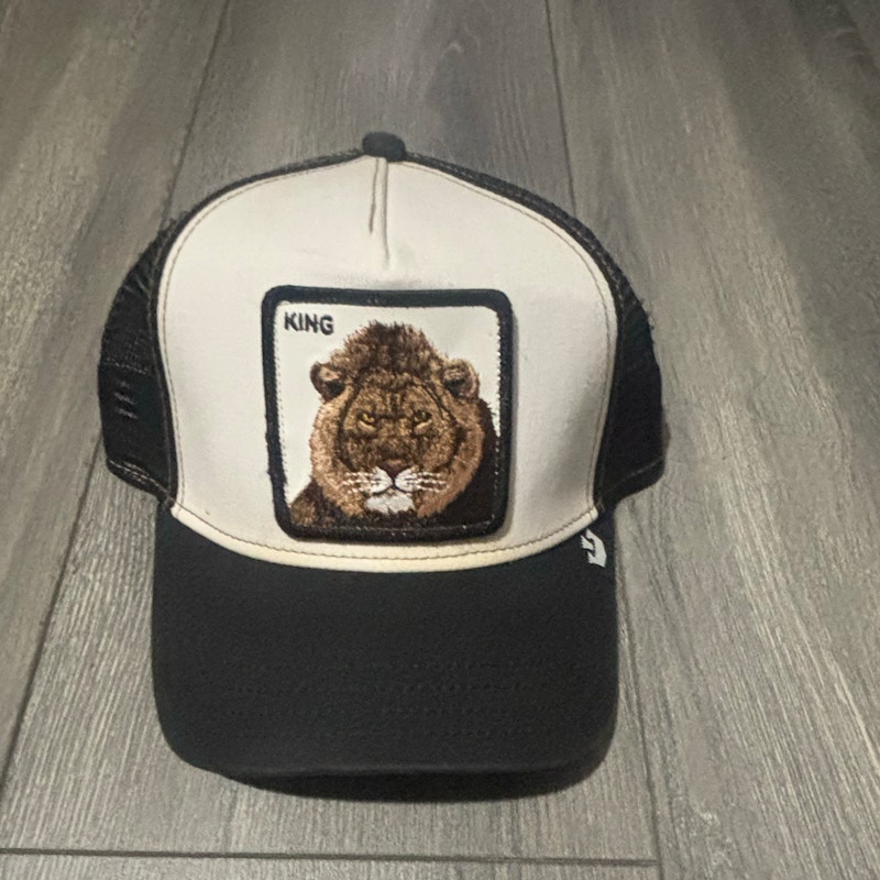 Goorin Bros. King Lion Trucker Hat Black White