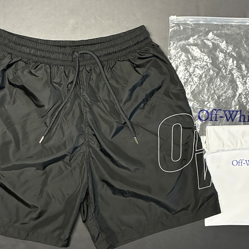 Off-White Outline Arrow Surfer Swim Shorts