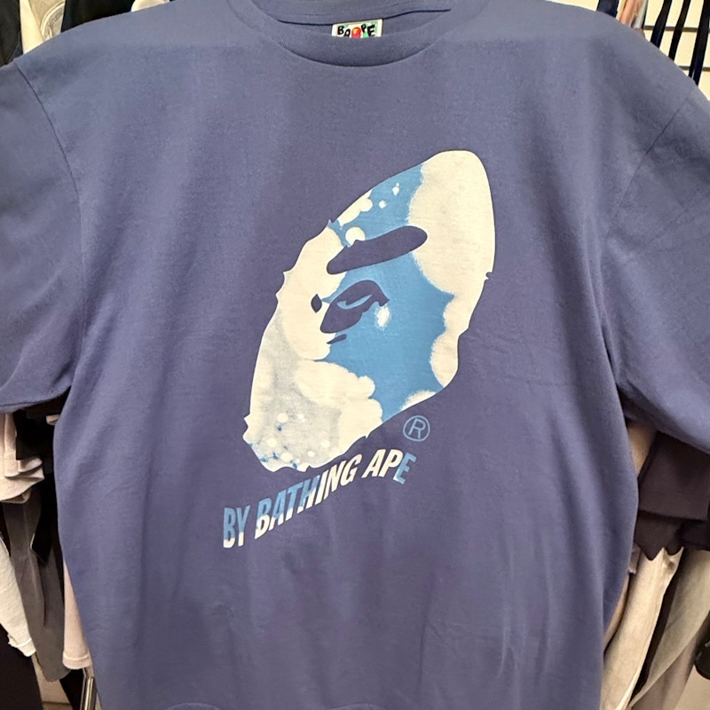 A Bathing Ape Bape Ape Head T-Shirt Blue