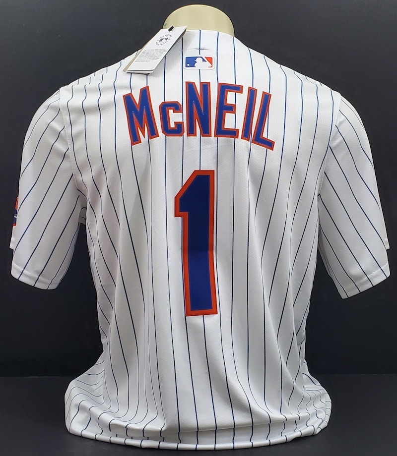 Nike New York Mets Jeff McNeil Home Pinstripe Baseball Jersey White