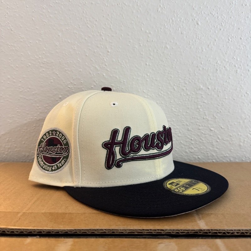 New Era Houston Astros 45th Anniversary 59FIFTY Fitted Hat White Black Burgundy