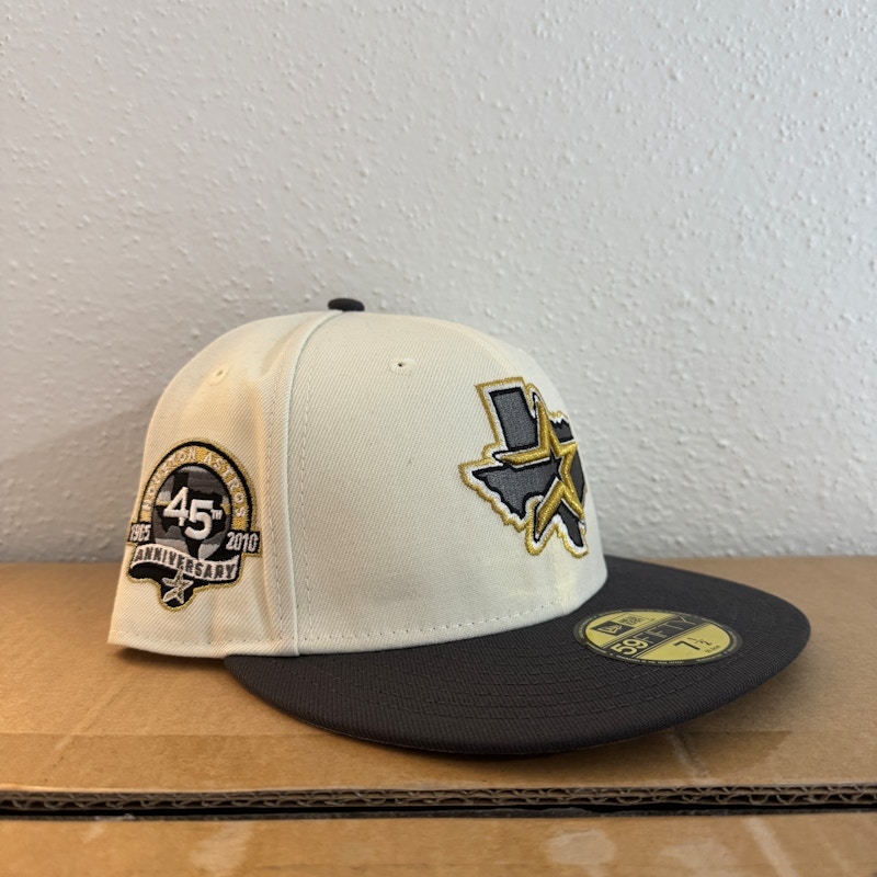 New Era Houston Astros 45th Anniversary Fitted Hat Off White Black