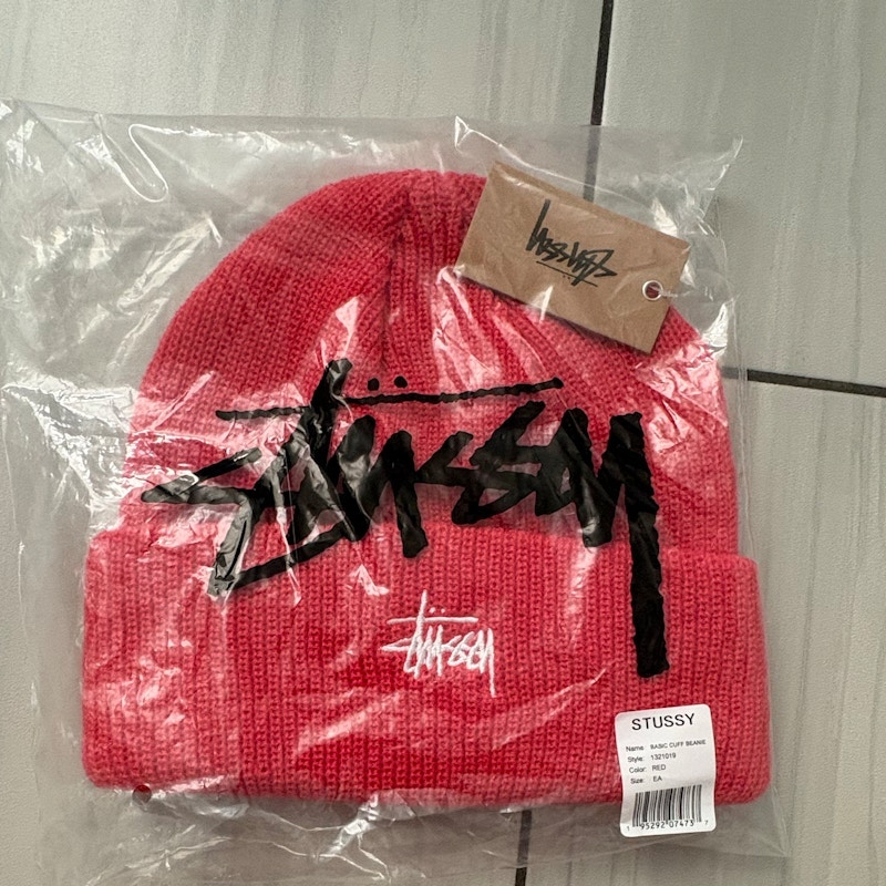 Stussy Basic Cuff Beanie Red