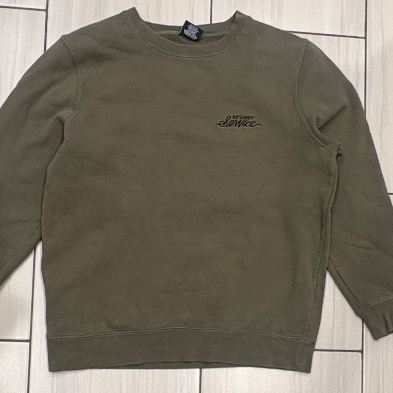 Stüssy Service Crewneck Sweatshirt Olive
