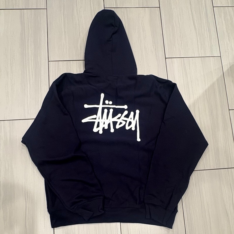 Stüssy Basic Hooded Sweatshirt Navy
