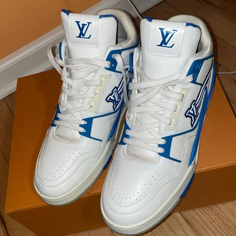 Louis Vuitton Trainer White Azur Blue