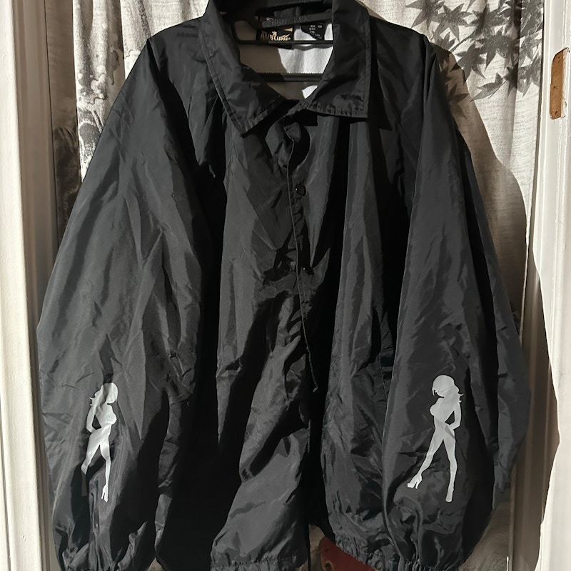 Vintage Y2K Skin Industries Black Windbreaker Jacket