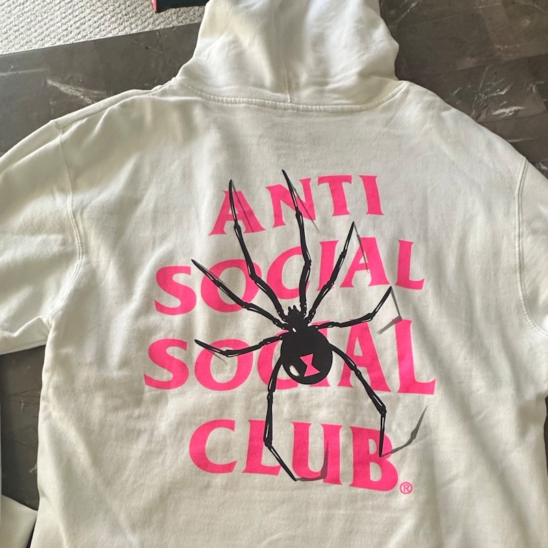 Anti Social Social Club Spider Web Hoodie White