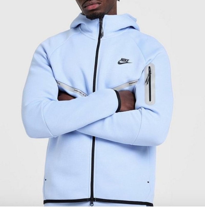 Nike Tech Fleece Loose Fit Crewneck Sweatshirt Aluminum Black