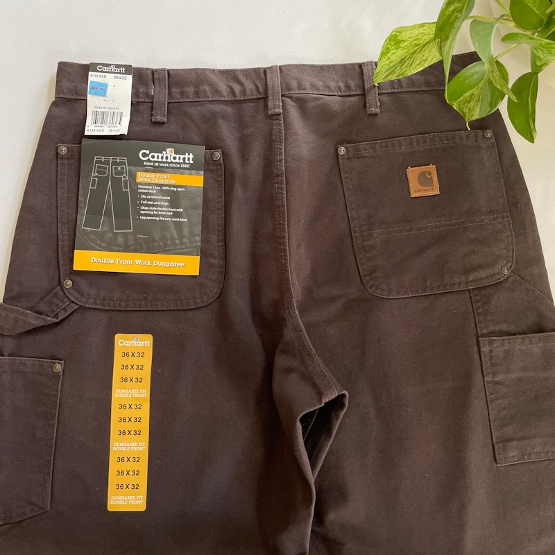 Carhartt 90s Double Front Work Dungaree Dark Brown