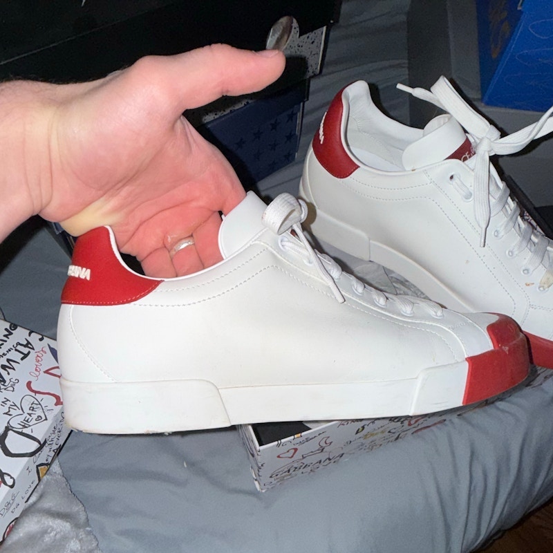Dolce & Gabbana Portofino Low Bianco Rosso