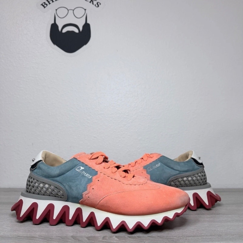 Christian Louboutin Loubishark Flat Orange Blue