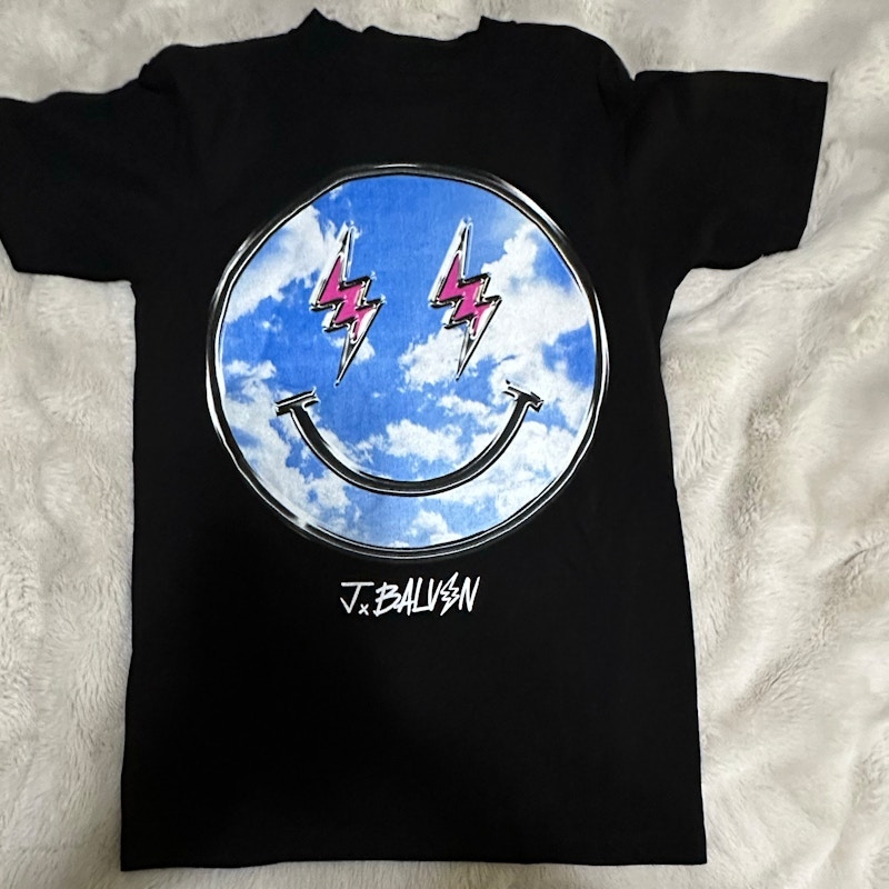 J Balvin Smiley Face Cloud Logo T-Shirt Black