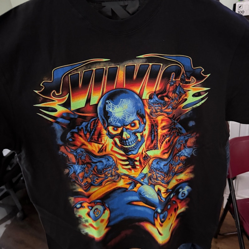 Evil Vice Skull Graphic T-Shirt Black