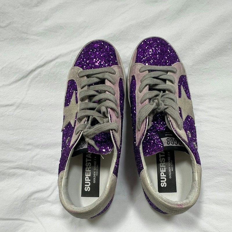 Golden Goose Super-Star Violet Glitter Signature (Women's)