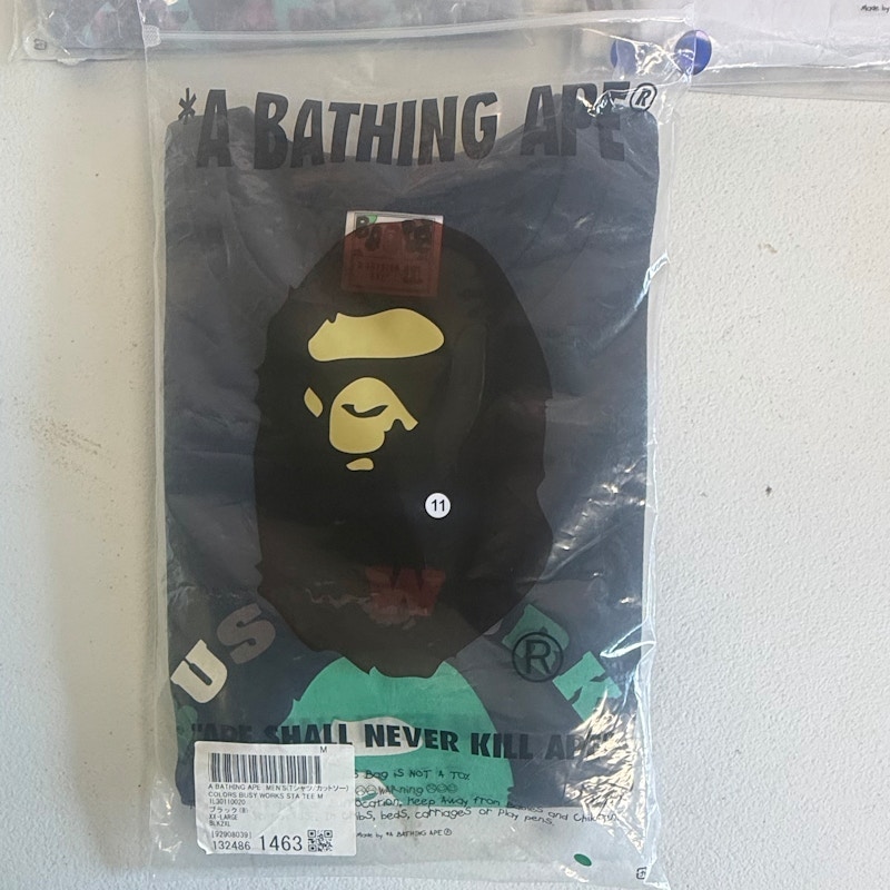 A Bathing Ape Colors Busy Works Sta Tee Black