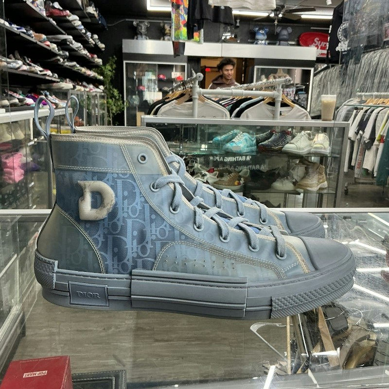Dior B23 High Top Sneaker Blue Oblique