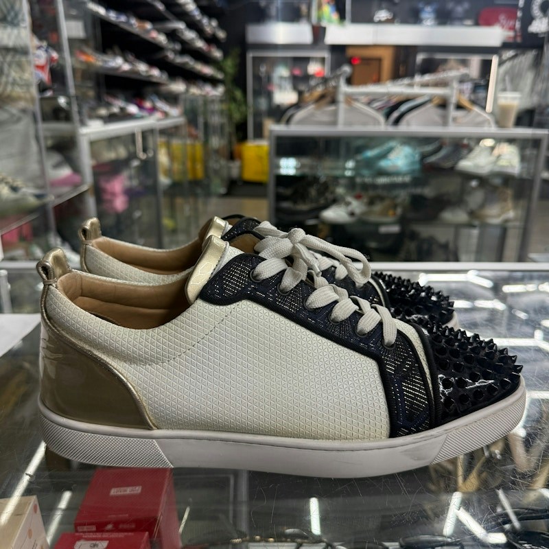 Christian Louboutin Seavaste 2 Orlato Flat White Navy Gold