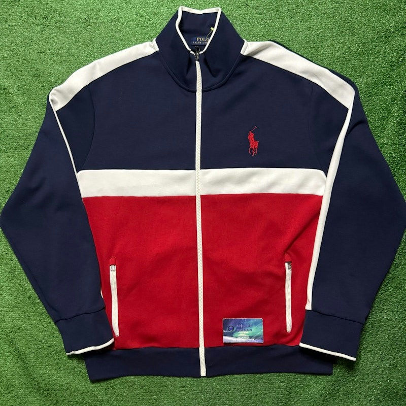 Polo Ralph Lauren USA Full-Zip Track Jacket Navy White Red
