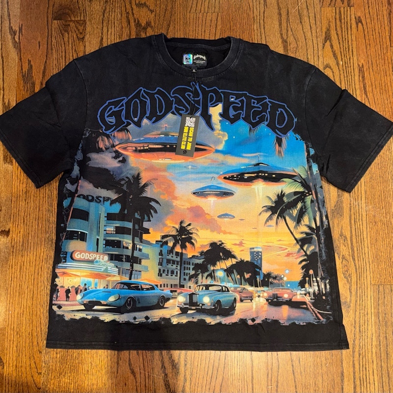 Godspeed Miami UFO T-Shirt Black