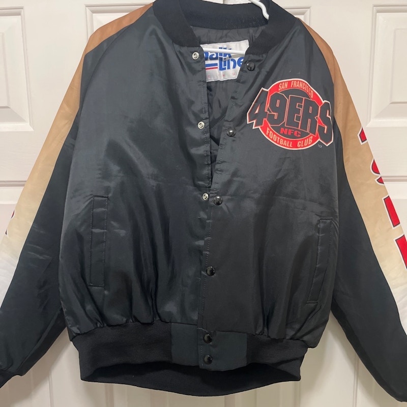 Chalk Line San Francisco 49ers Satin Jacket Black