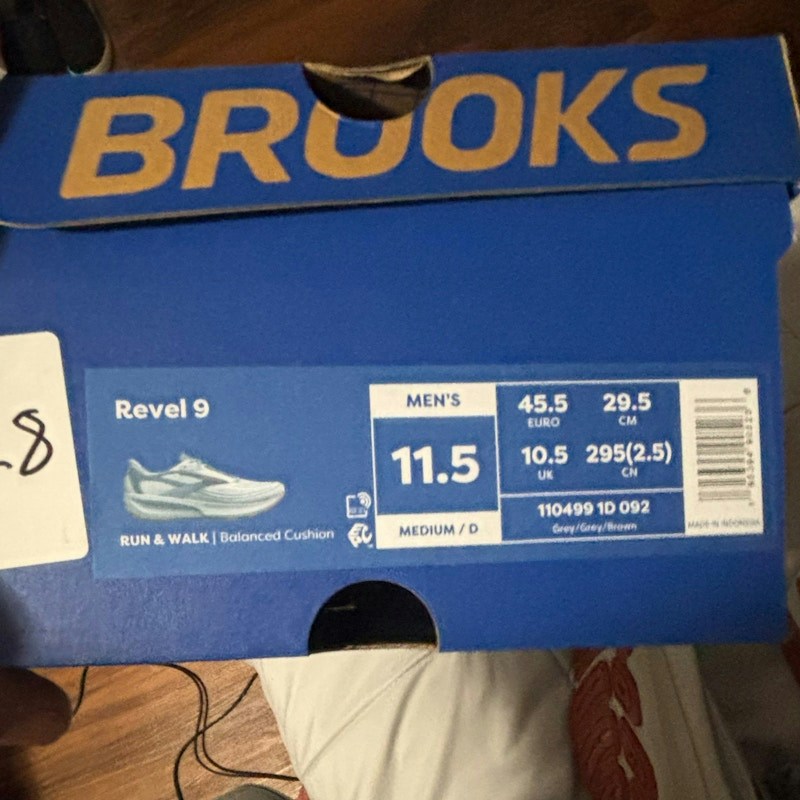 Brooks Revel 9 Grey Grey Brown