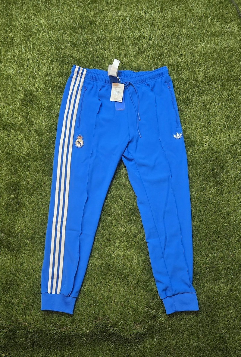 Adidas Real Icon Real Madrid Blue White Lifestyle Track Pants