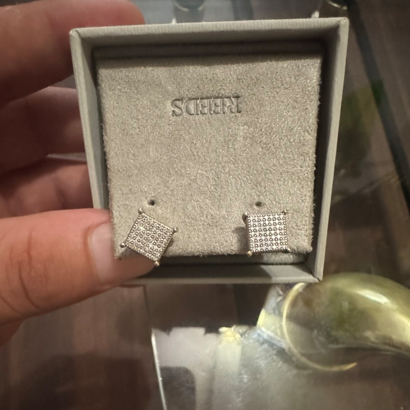 REEDS Diamond Square Earrings