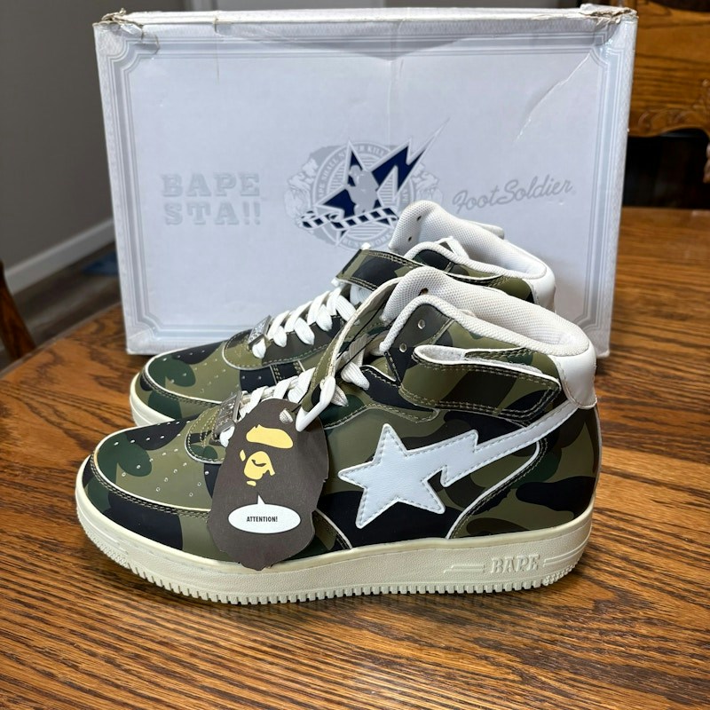 A Bathing Ape Bape Sta Mid Camo Green