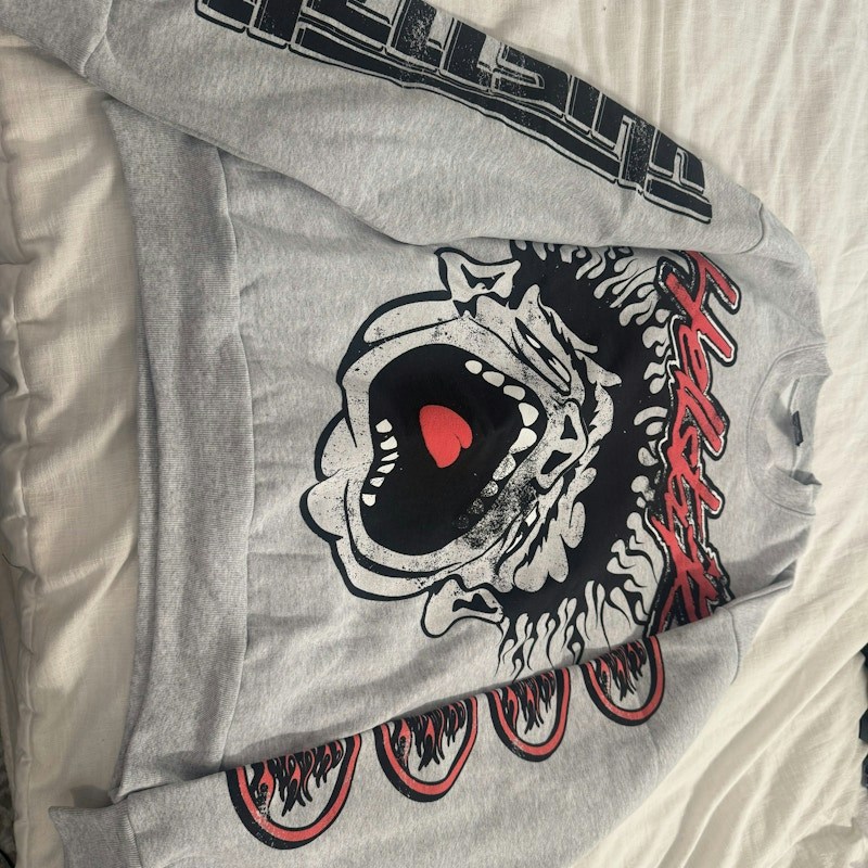 Hellstar Record Long Sleeve Crewneck Heather Grey
