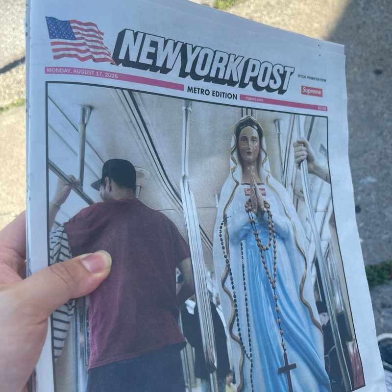 Supreme New York Post FW26 Deliver us from Evil