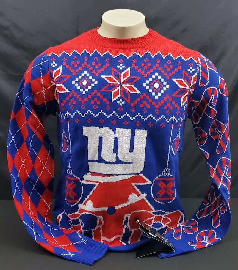 NFL New York Giants Holiday Sweater Blue Red