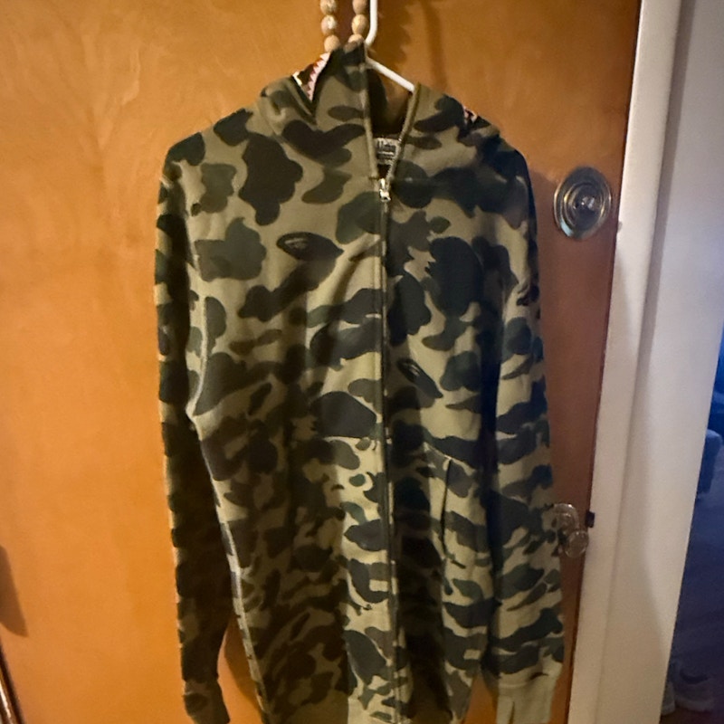 A Bathing Ape Camo Shark Full Zip Hoodie Green