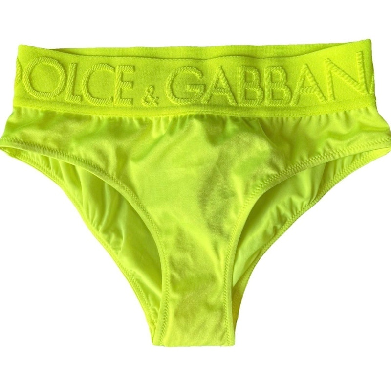 Dolce & Gabbana Beachwear Swim Briefs Neon Yellow