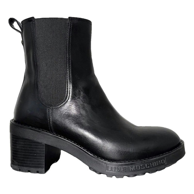 Moschino Love Moschino Leather Chelsea Boots Black (Women's)
