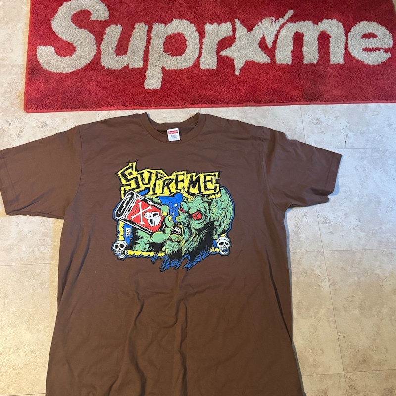 Supreme Graphic T-Shirt Brown