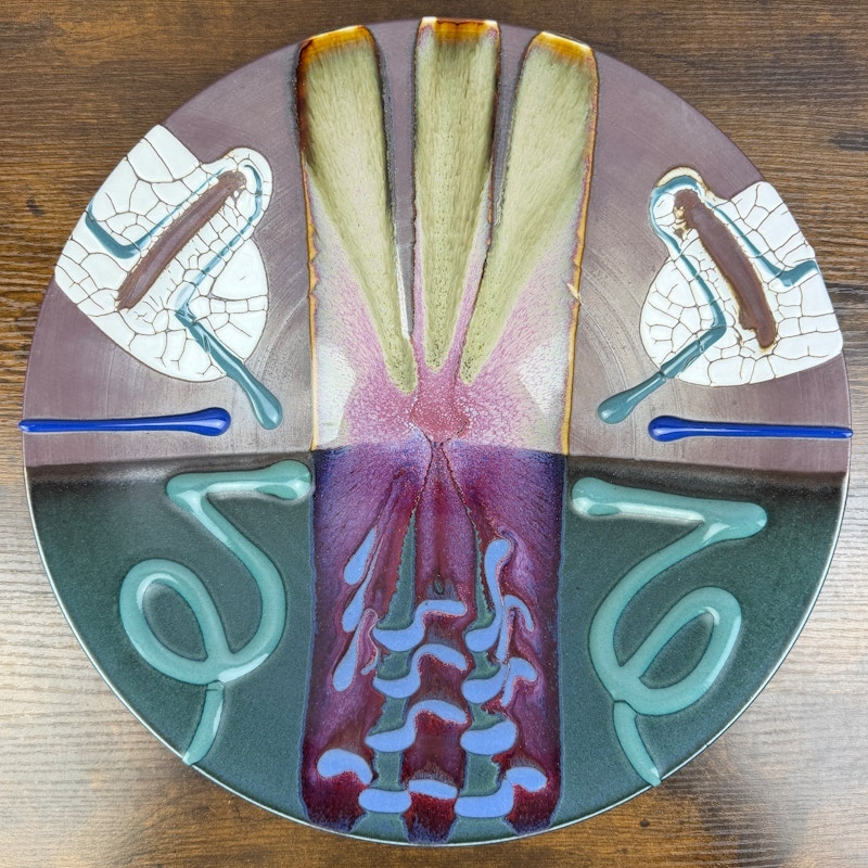 Vintage Matthew Patton Signed Studio Art Pottery Abstract Textured Ceramic Decor
