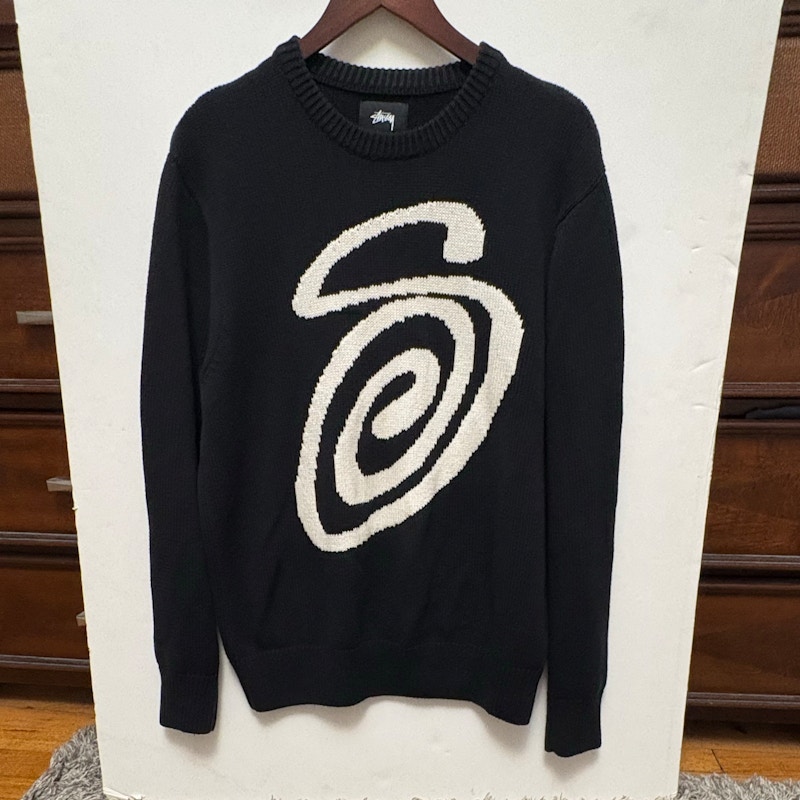 Stüssy Curly S Sweater Black