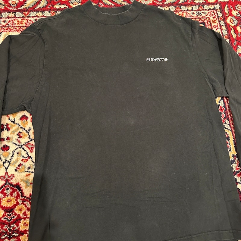 Supreme Mock Neck Long Sleeve Tee Black