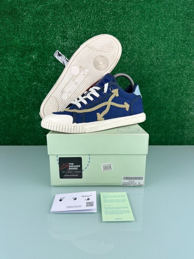 OFF-WHITE Low Vulcanized Canvas Blue Light Green