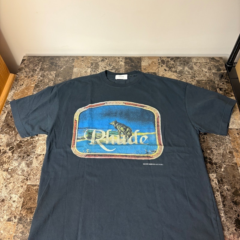 Rhude Wolf Graphic T-Shirt Dark Grey