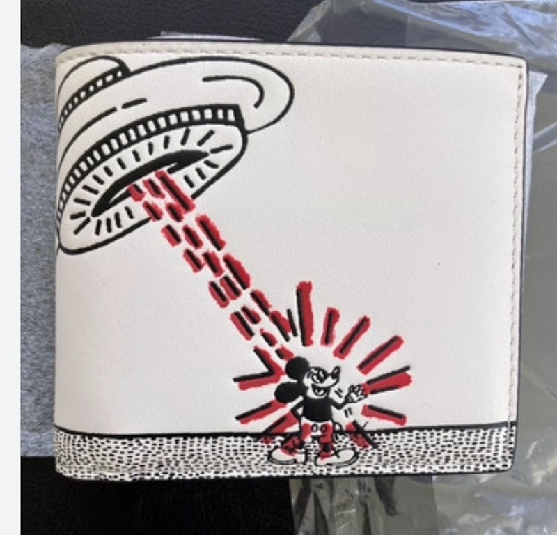 Coach Disney Mickey Mouse UFO Wallet White