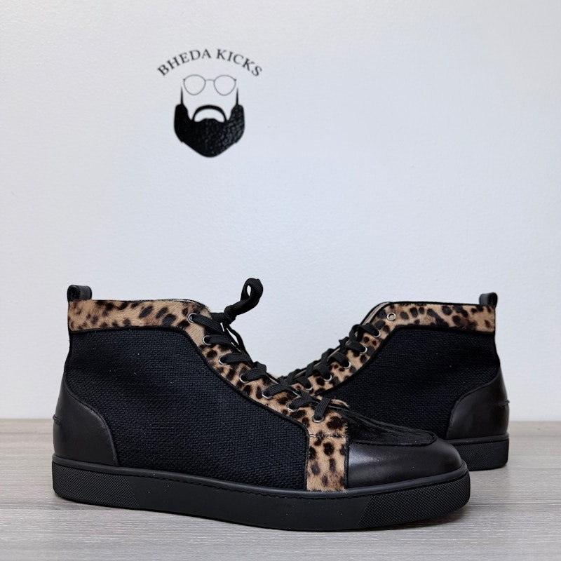 Christian Louboutin Louis Orlato High Black Leopard